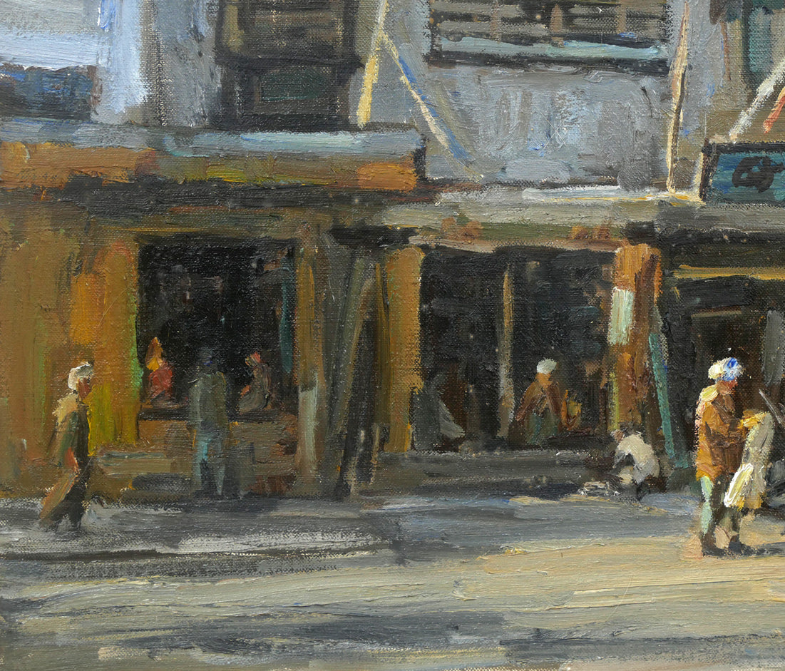 木村捷司「カーブル街景(アフガニスタン)【画集掲載作品】」油絵・F12号 拡大画像3