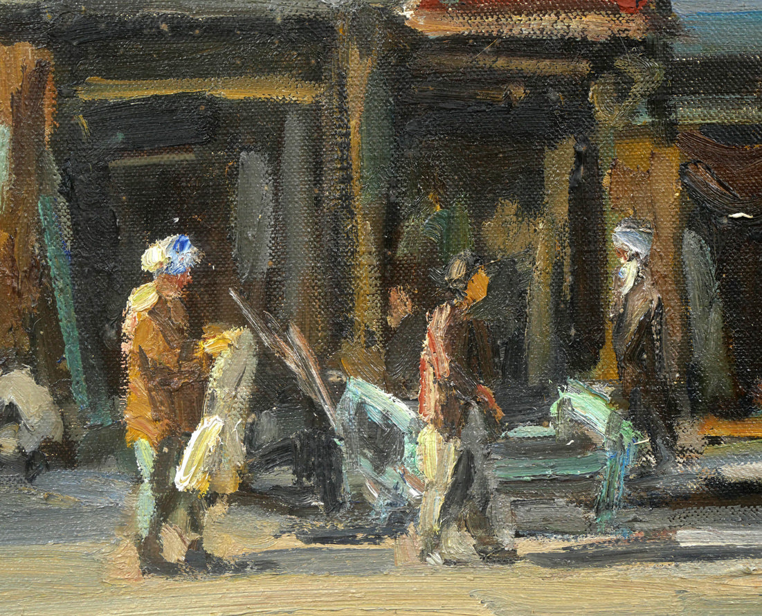 木村捷司「カーブル街景(アフガニスタン)【画集掲載作品】」油絵・F12号 拡大画像5