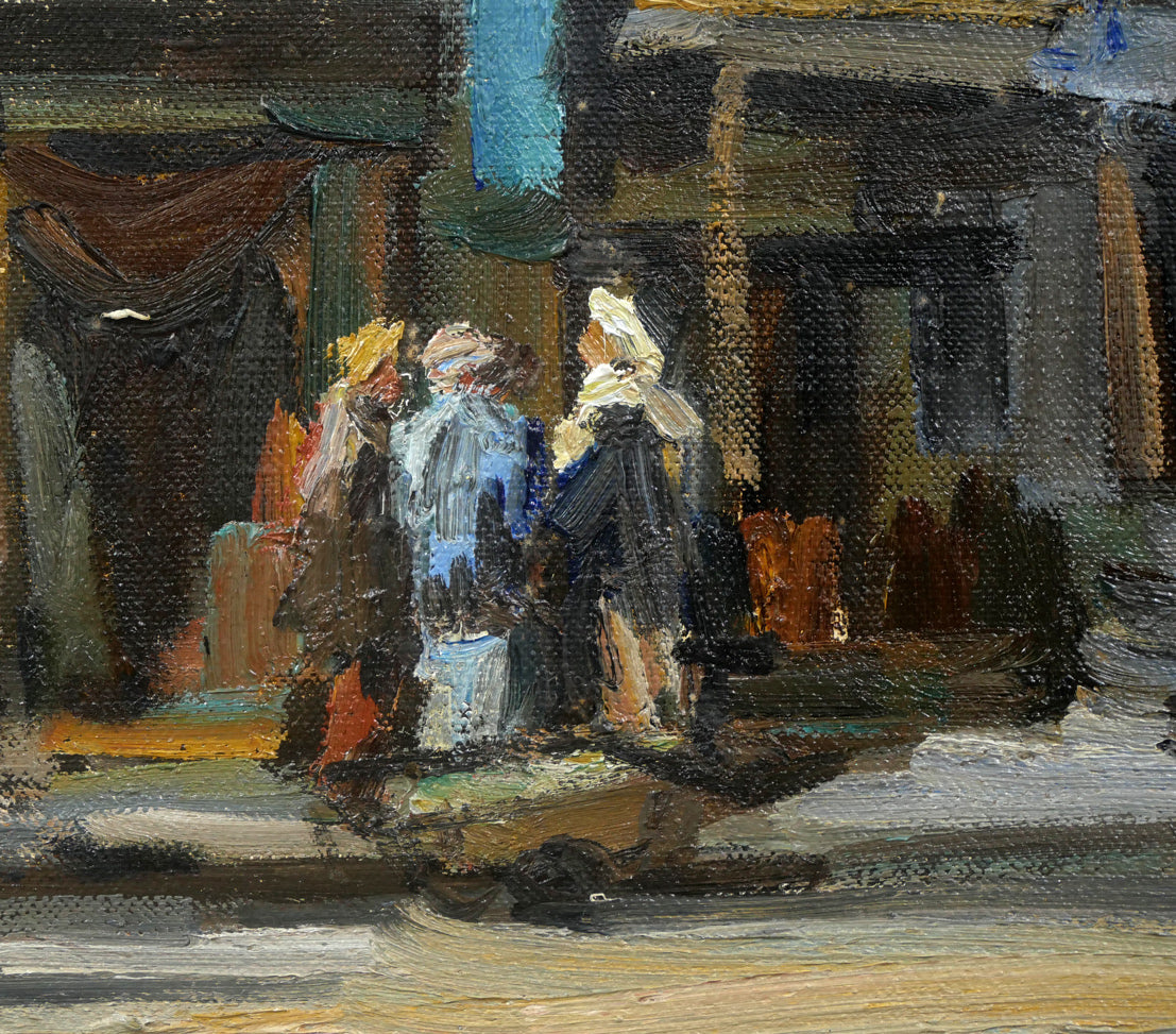 木村捷司「カーブル街景(アフガニスタン)【画集掲載作品】」油絵・F12号 拡大画像6