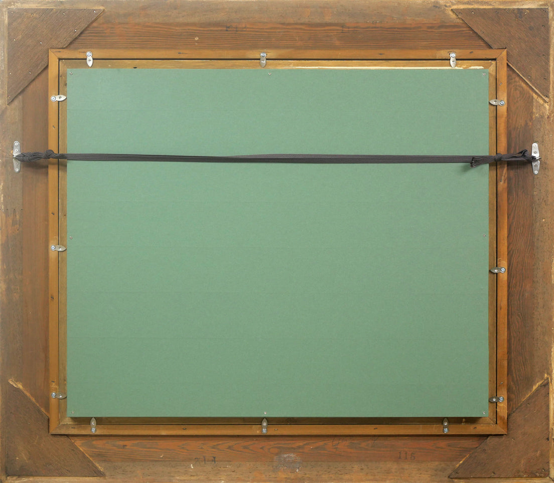 木村捷司「カーブル街景(アフガニスタン)【画集掲載作品】」油絵・F12号 額縁裏側画像