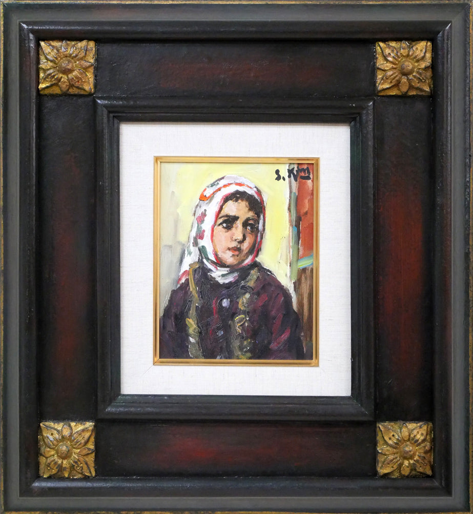 木村捷司「カッパドキアの少女(ユルギュップにて)」油絵・F2号