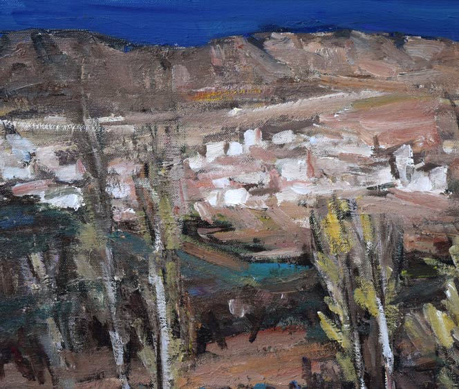 木村捷司「カッパドキアの村(トルコ)」油絵・P20号 拡大画像1