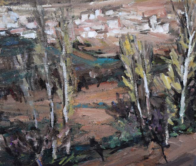 木村捷司「カッパドキアの村(トルコ)」油絵・P20号 拡大画像3