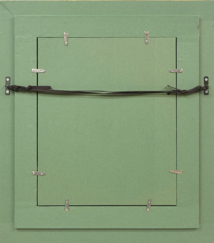 木村捷司「パリ街景」油絵・F3号 額縁裏側画像