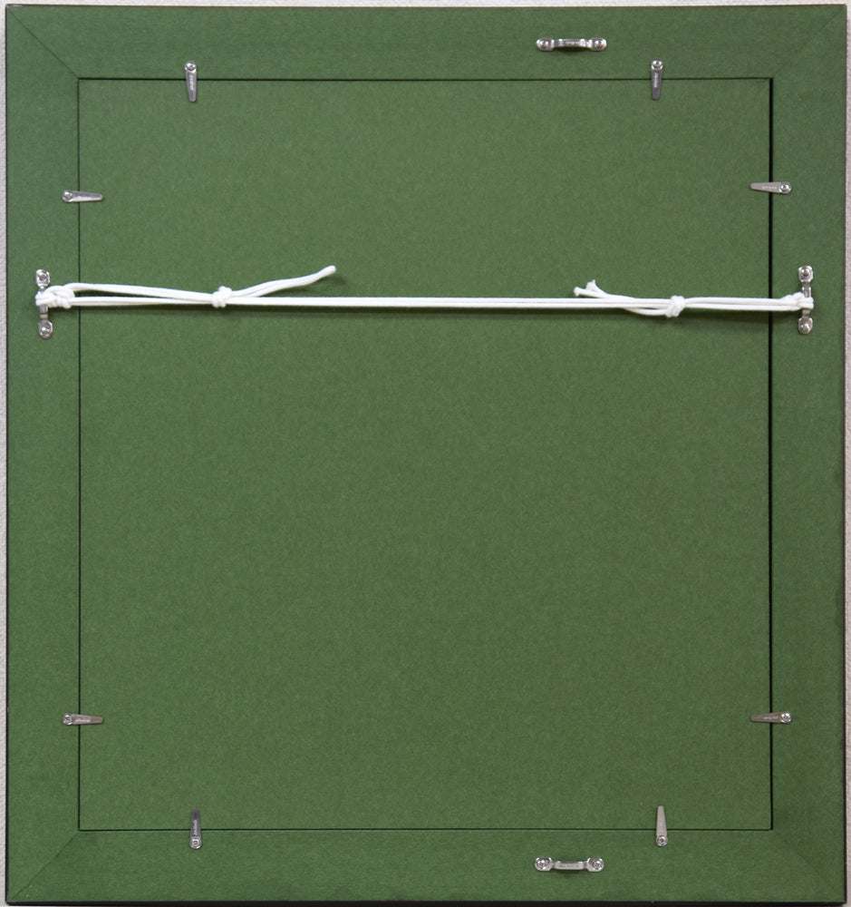 木村捷司「ポルトガルの女」油絵・色紙 額縁裏側画像