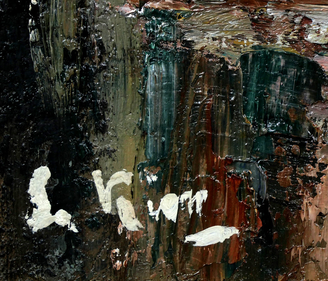 木村捷司「ヴェネツィアの橋(イタリア)」油絵・P10号 サイン拡大画像