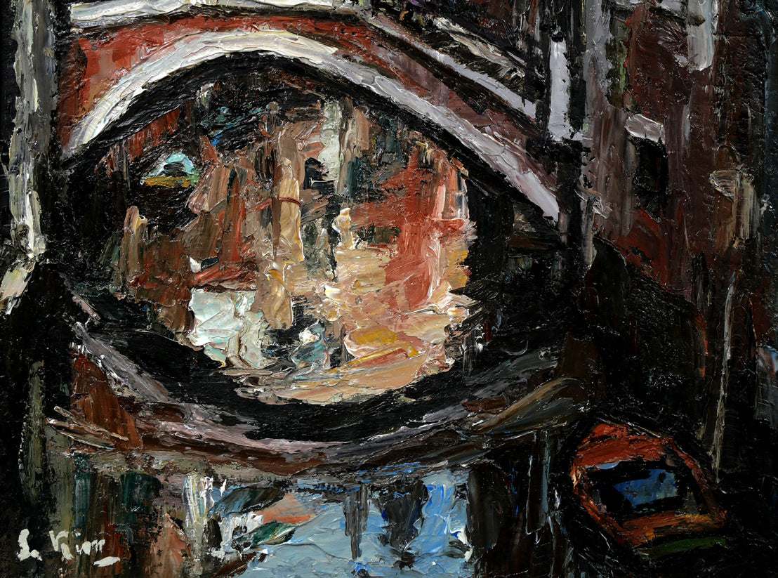 木村捷司「ヴェネツィアの橋(イタリア)」油絵・P10号 拡大画像2