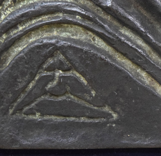 木内克「人魚」ブロンズレリーフ額装 サイン拡大画像