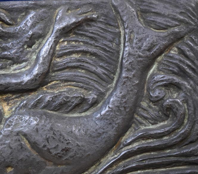 木内克「人魚」ブロンズレリーフ額装 拡大画像2