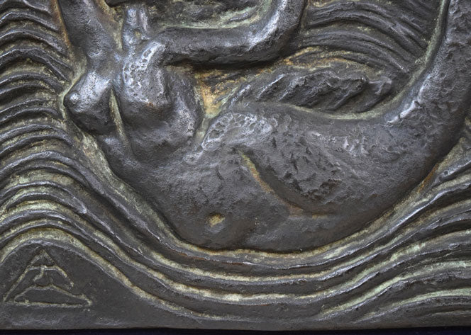 木内克「人魚」ブロンズレリーフ額装 拡大画像3