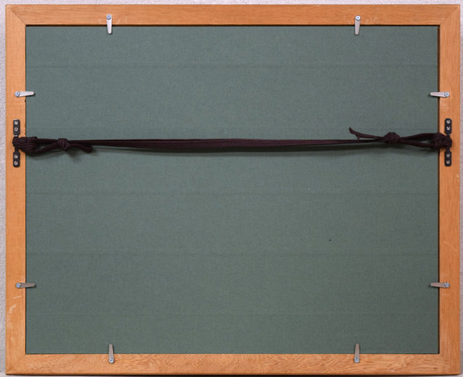 木内克「人魚」ブロンズレリーフ額装 額縁裏側画像