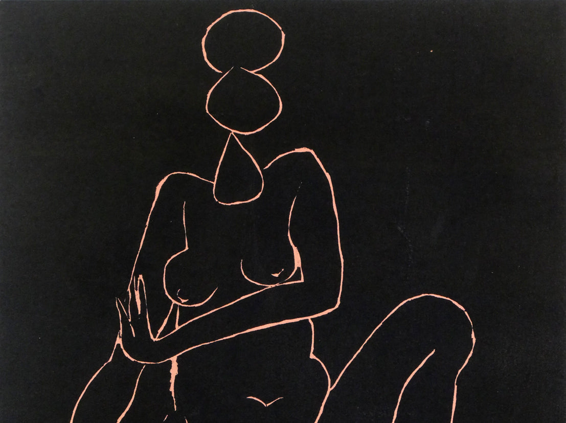 木内克「裸婦」リトグラフ 拡大画像1