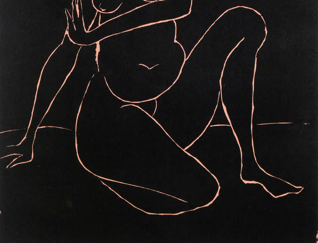 木内克「裸婦」リトグラフ 拡大画像2