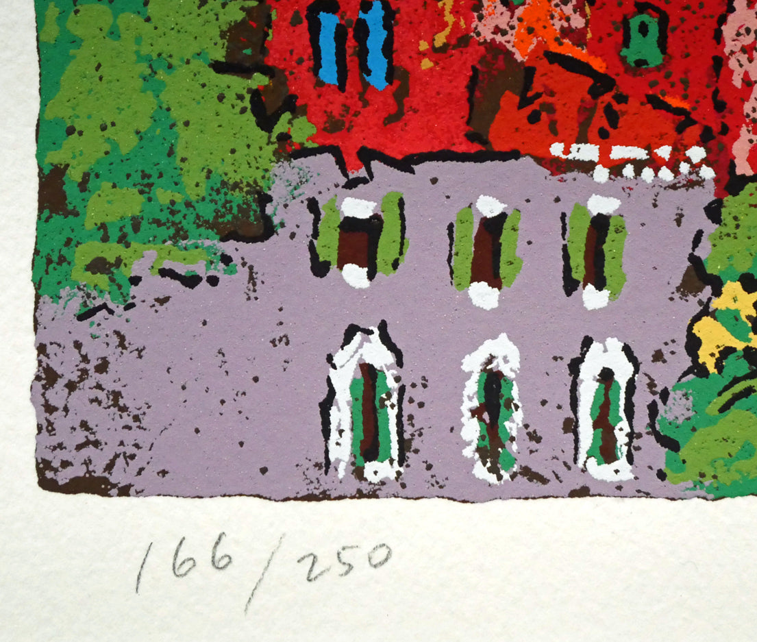 絹谷幸二「太陽」シルクスクリーン版画 限定番号(ed,166/250)