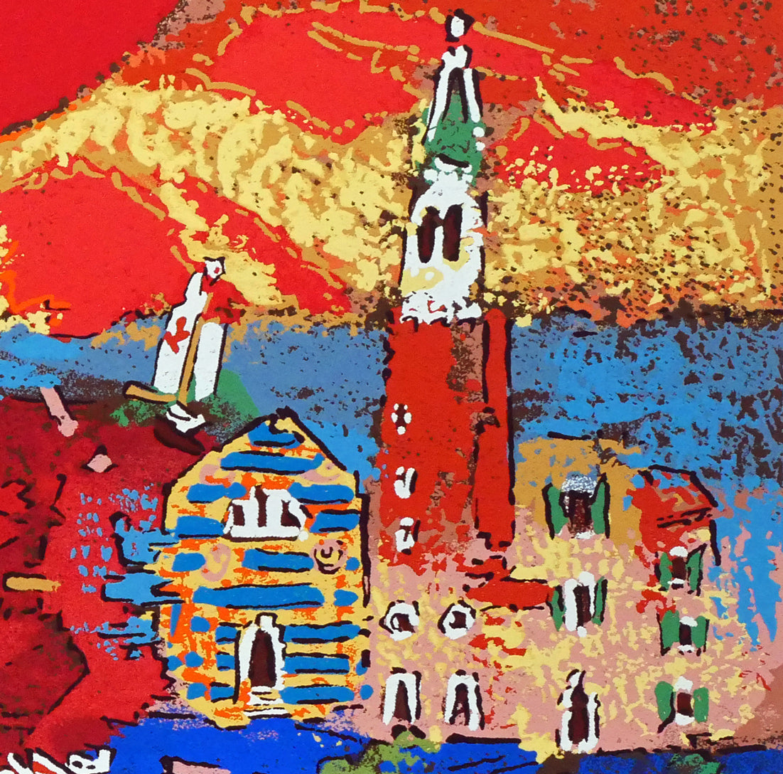 絹谷幸二「太陽」シルクスクリーン版画 拡大画像4