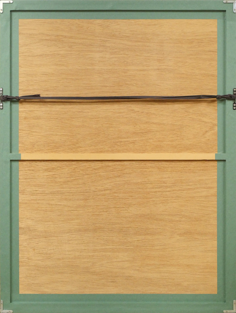 絹谷幸二「太陽」シルクスクリーン版画 額縁裏側画像