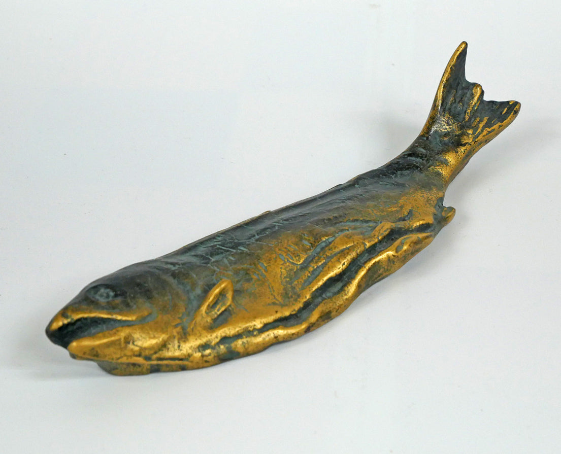 北村西望「鮭寿想帰」ブロンズ作品・共箱