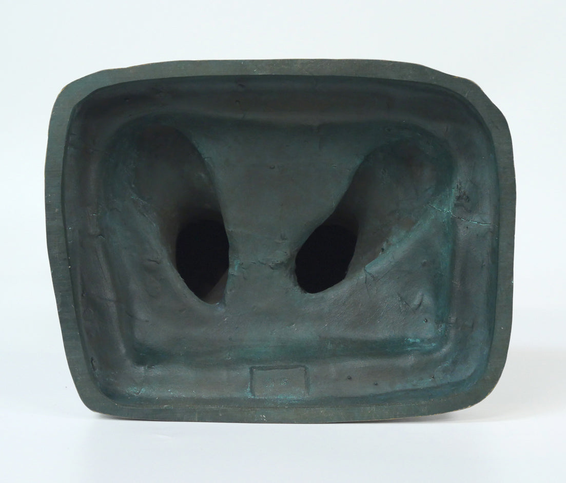 北村西望「天真爛漫『将軍の孫』」ブロンズ作品・北村治禧識箱 作品裏側画像