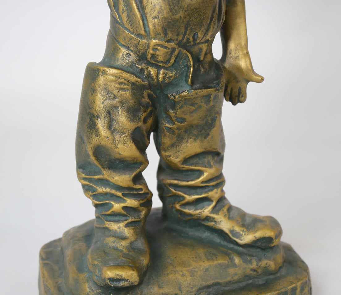 北村西望「天真爛漫『将軍の孫』」ブロンズ作品・北村治禧識箱 作品拡大画像3