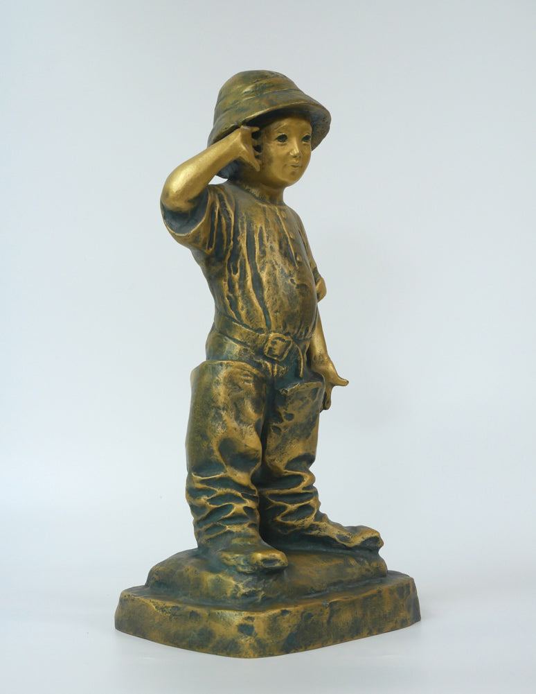 北村西望「天真爛漫『将軍の孫』」ブロンズ作品・北村治禧識箱 作品全体画像5