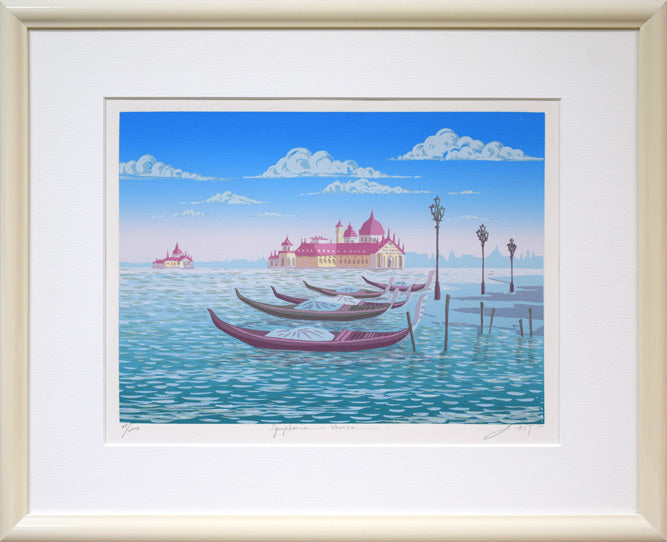 北吉晃「シンフォニー・ベニス」シルクスクリーン版画