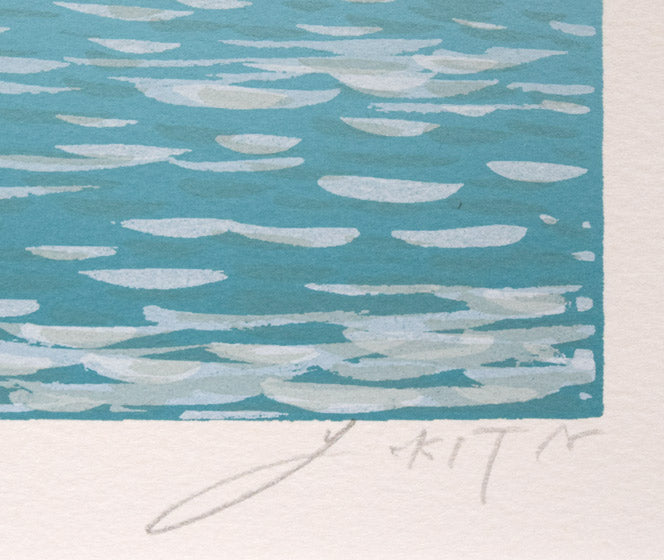 北吉晃「シンフォニー・ベニス」シルクスクリーン版画 本人直筆鉛筆サイン拡大画像