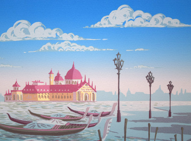 北吉晃「シンフォニー・ベニス」シルクスクリーン版画 拡大画像2