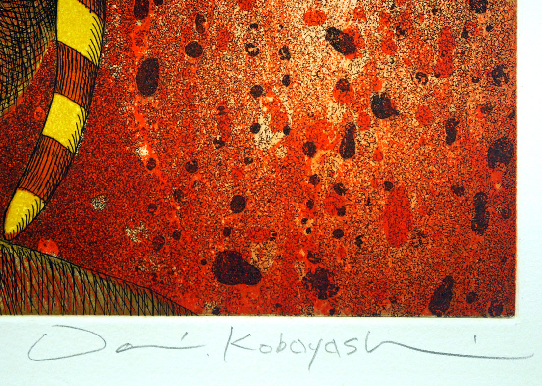 小林大「ニヘーデビル(沖縄方言)」銅版画 本人直筆鉛筆サイン