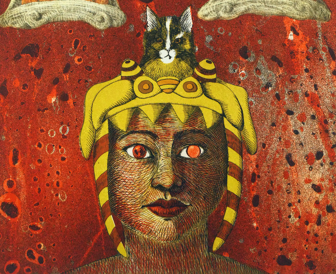 小林大「ニヘーデビル(沖縄方言)」銅版画 拡大画像5