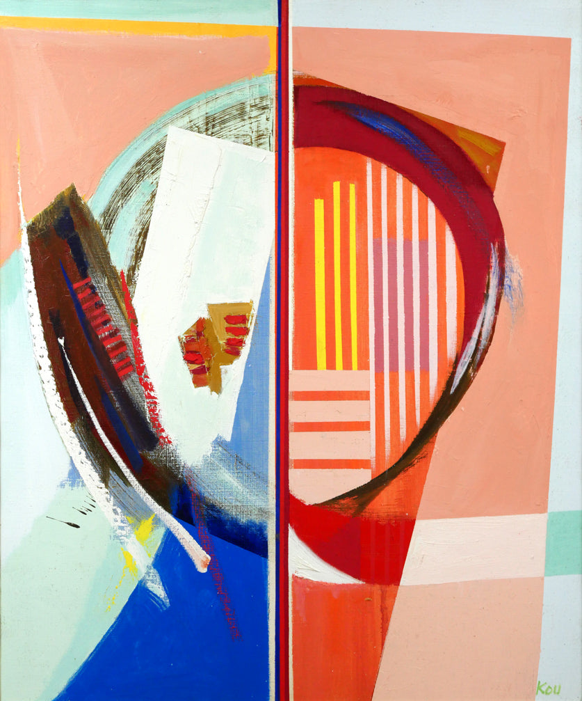 小林孔「サーキット」油絵・F20号 作品全体拡大画像