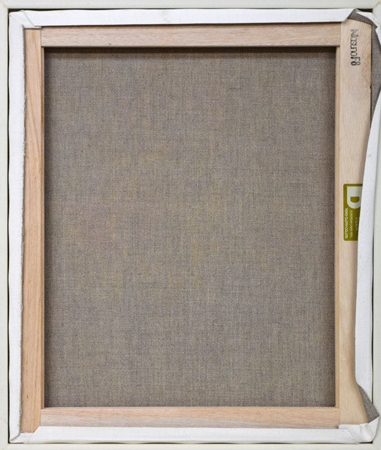 小林さと枝「ひまわり」油絵・F8号 キャンバス裏側画像