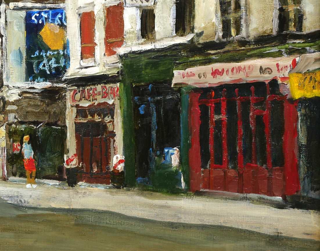 児玉幸雄「パリー街景」油絵・F6号 拡大画像4