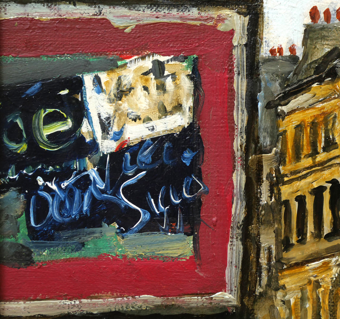 児玉幸雄「パリー街景」油絵・F6号 拡大画像6