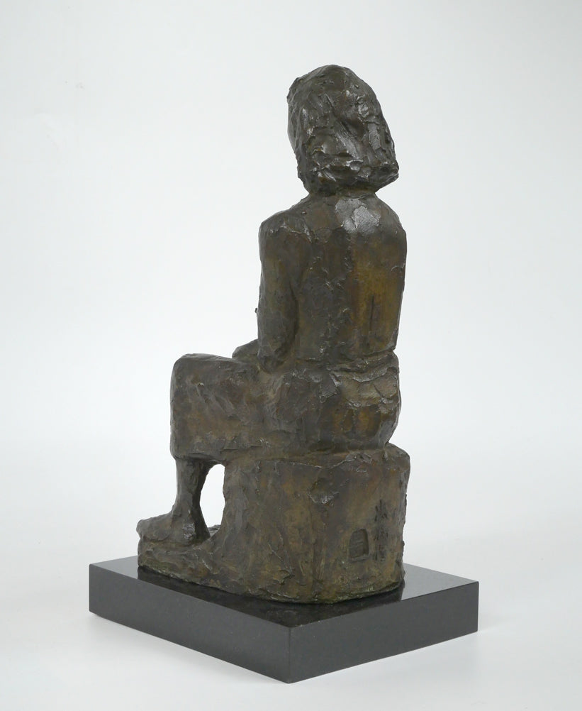 古賀忠雄「語らい」ブロンズ作品・共箱 全体画像5