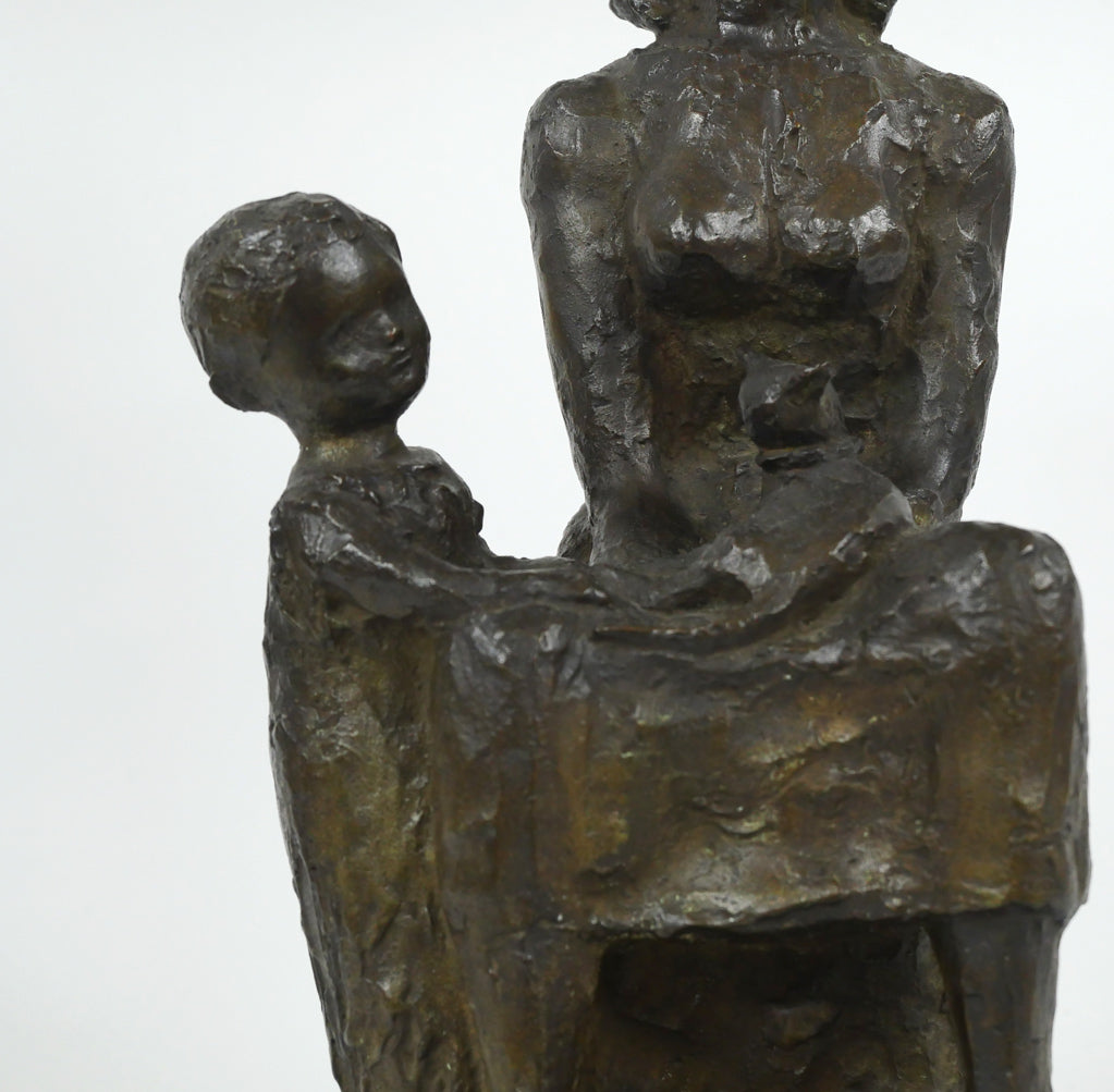 古賀忠雄「語らい」ブロンズ作品・共箱 拡大画像4