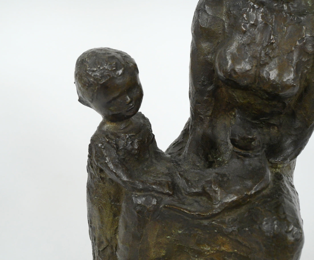 古賀忠雄「語らい」ブロンズ作品・共箱 拡大画像5