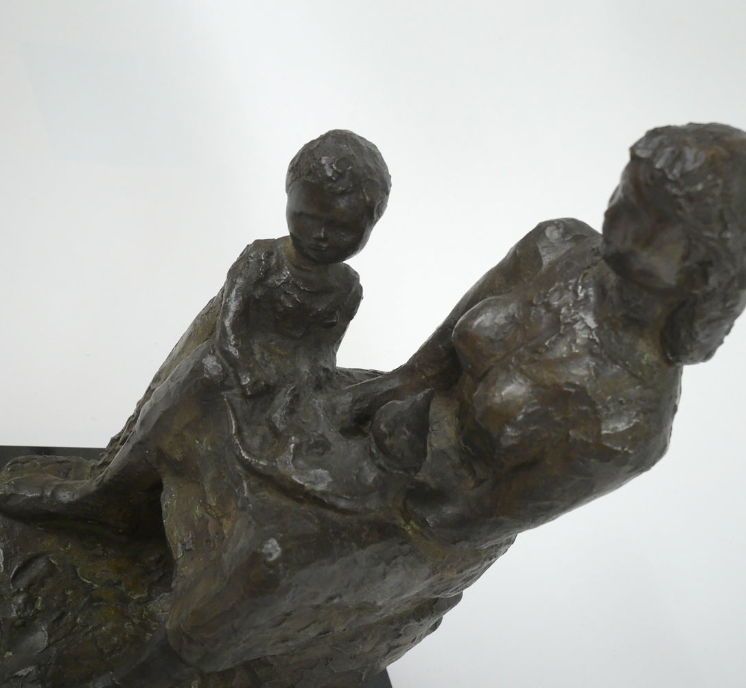 古賀忠雄「語らい」ブロンズ作品・共箱 拡大画像3