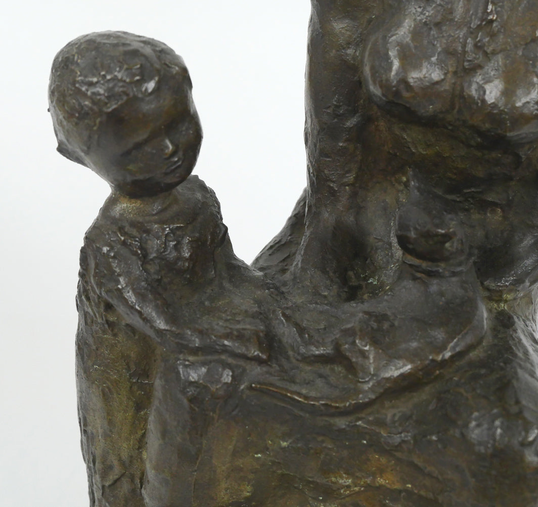 古賀忠雄「語らい」ブロンズ作品・共箱 拡大画像6