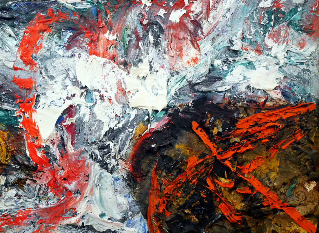 小泉清「波(海)」油絵・P10号 拡大画像4