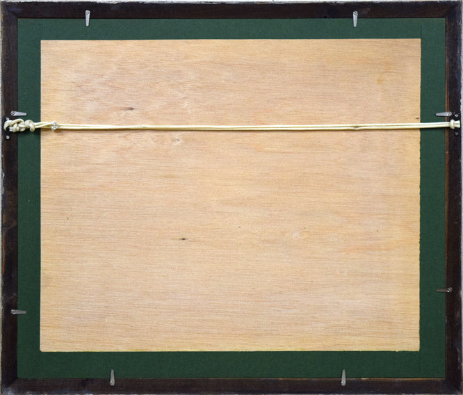 小島真佐吉「秋」油絵・F6号 額縁裏側画像