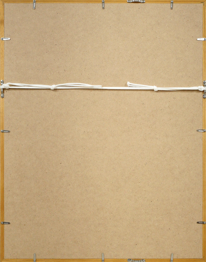 小島悳次郎「鯉のぼり」型絵染版画 額縁裏側画像