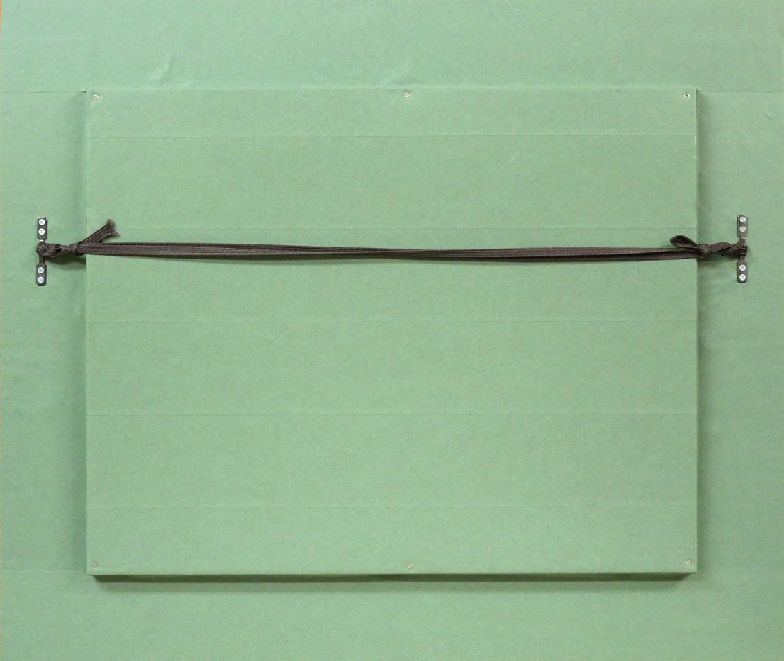 小島真佐吉「月寒羊ケ丘(札幌)」油絵・F6号 額縁裏側画像