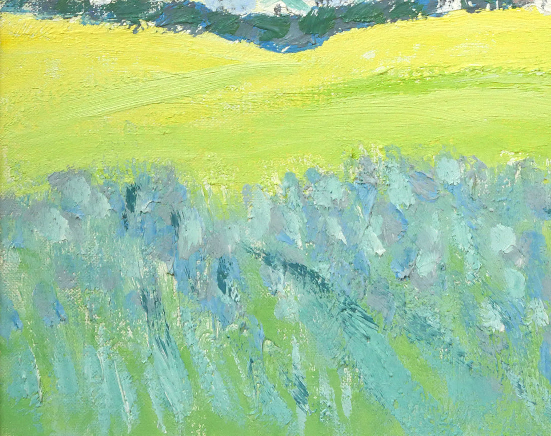 小島真佐吉「月寒羊ケ丘(札幌)」油絵・F6号 拡大画像3