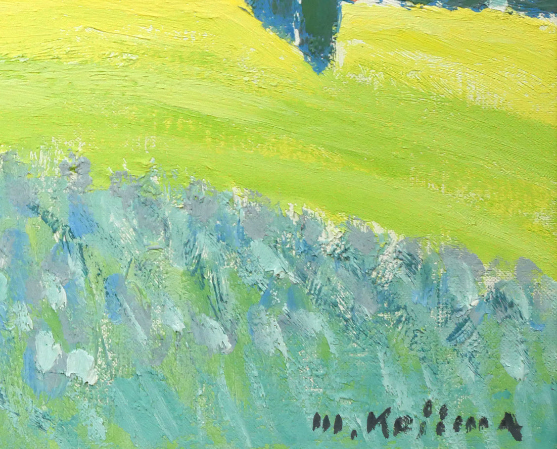 小島真佐吉「月寒羊ケ丘(札幌)」油絵・F6号 拡大画像4