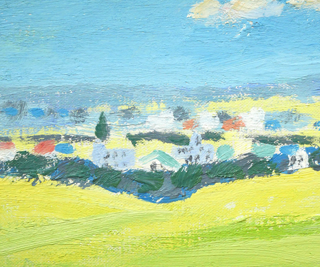 小島真佐吉「月寒羊ケ丘(札幌)」油絵・F6号 拡大画像5