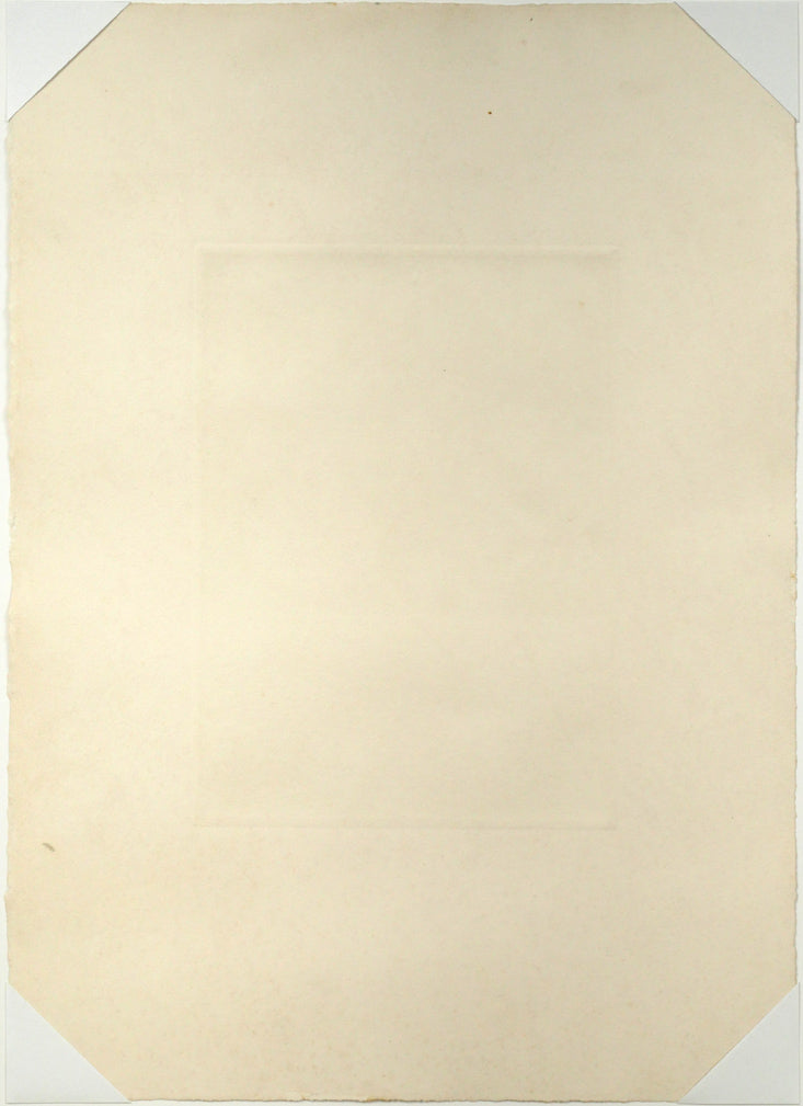 駒井哲郎「海底の祭」メゾチント、ソフトグランド・エッチング(銅版画) 作品シート裏側画像