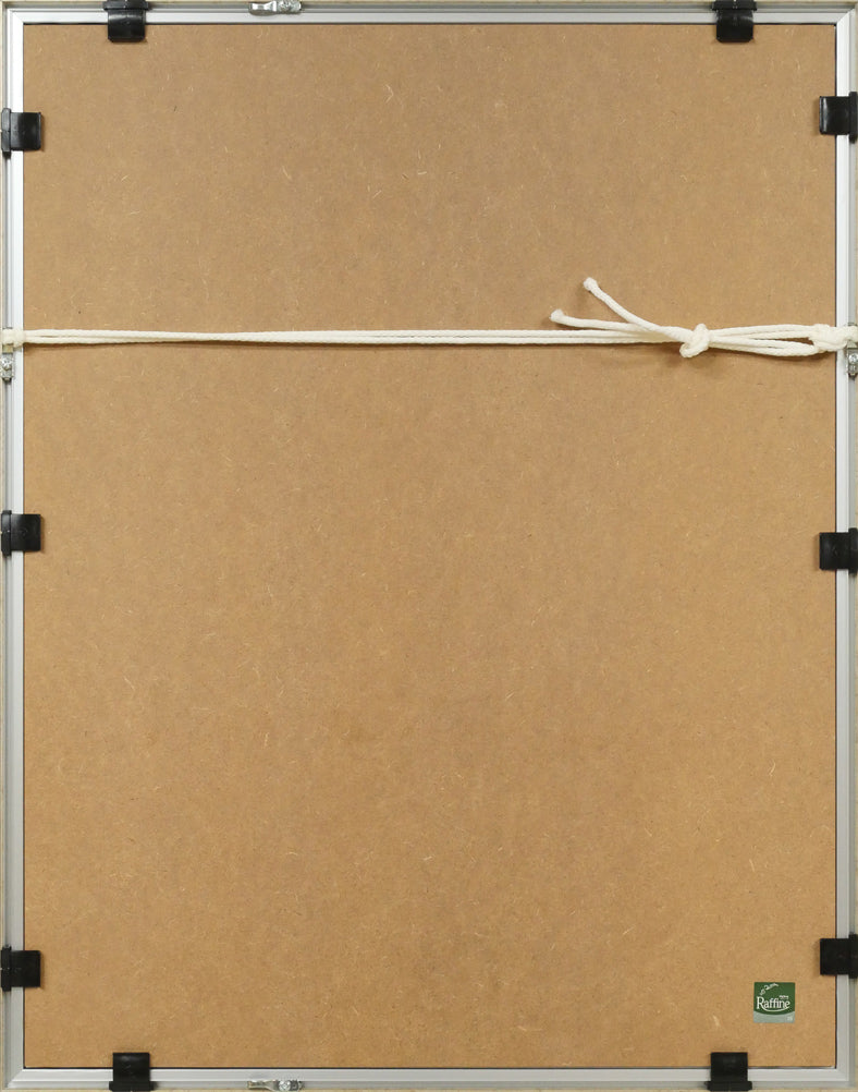 駒井哲郎「海底の祭」メゾチント、ソフトグランド・エッチング(銅版画) 額縁裏側画像