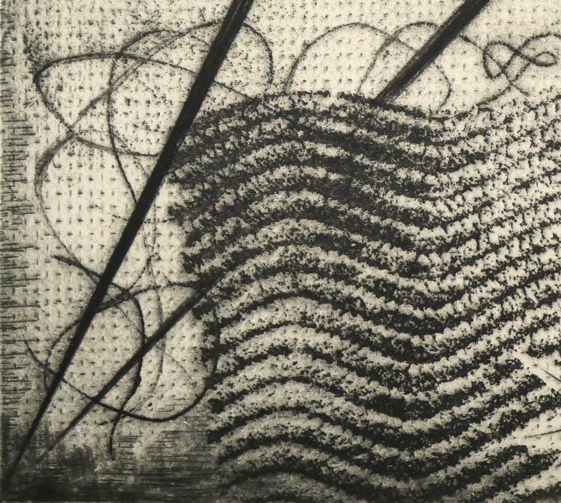 駒井哲郎「海底の祭」メゾチント、ソフトグランド・エッチング(銅版画) 拡大画像5