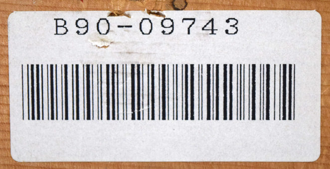 小松明「崖」油絵・SM 裏側シール拡大画像