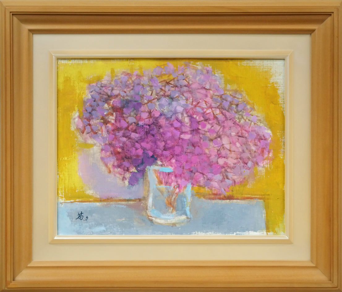 今田敬一「フロックス」油絵・F6号